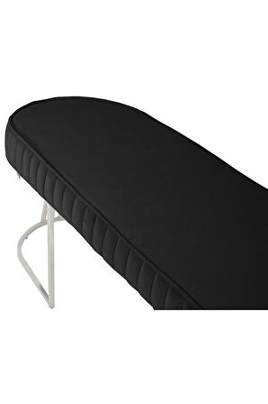 Viego Silver Striped Bench Lüks Metal Gümüş Ayak, Chester Model Yatak Ucu Antrasit Puf
