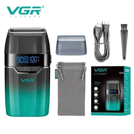 V-308 Çift Folyo Başlıklı Şarjlı Sakal Sakal Kesme Sinekkaydı Makinesi