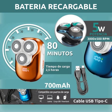 V-346 Mini Seyahat Tıraş Makinesi IPX5 Islak Kuru Shaver