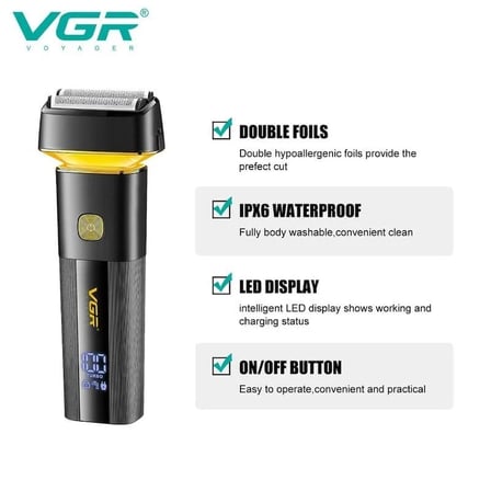 V-355 Su Geçirmez Sakal Tıraş Makinesi 3 Bıçaklı Folyo Shaver