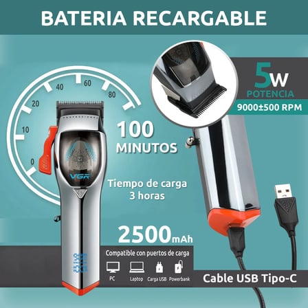 V-647 Tıraş Makinesi - Manyetik Motor Saç Kesme Makinesi Berber Clipper