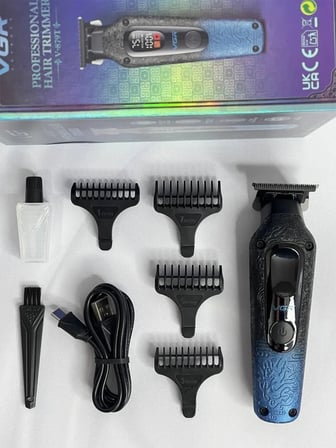 V-879T - Tıraş Makinesi - 7500 RPM Profesyonel T-Bıçak Sıfır Kesim Çizim Trimmer