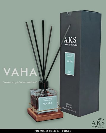 AKS - VAHA REED DIFFUSER / ODA KOKUSU (50ML) - Alkolsüz özel formül