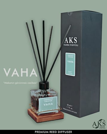AKS - VAHA REED DIFFUSER / ODA KOKUSU (50ML) - Alkolsüz özel formül