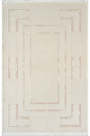 Royal Halı Vintage VH04A Krem Vizon Akrilik Yumuşak Dokulu Modern Çizgili Halı