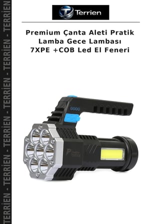Premium Çanta Aleti Pratik Lamba Gece Lambası 7XPE +COB Led El Feneri