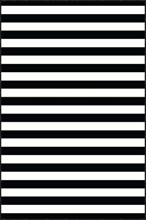 Siyah Kaymaz Tabanlı Yıkanabilir Çizgili Mutfak Halısı AR096