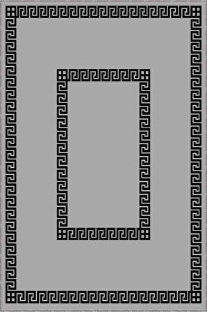 Gri Çerçeveli Kaymaz Tabanlı Makinede Yıkanabilir Halı AR105