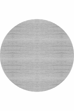 Gri Kaymaz Sade Desensiz Düz Yuvarlak Mutfak Halısı AR1357