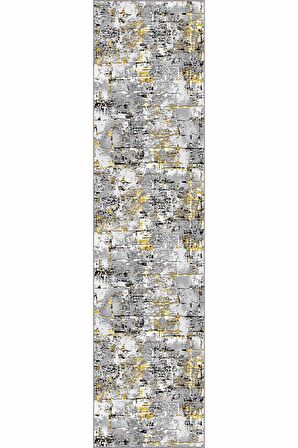 Sarı Kaymaz Vintage Kesme Rulo Halı Özel Ölçülü Yolluk AR237