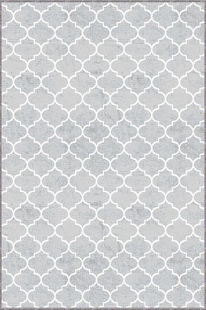 Gri Kaymaz Fas Desen Kesme Rulo Özel Ölçülü Yolluk AR249