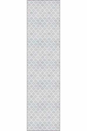 Gri Kaymaz Fas Desen Kesme Rulo Özel Ölçülü Yolluk AR249