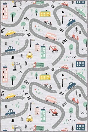 Gri Kaymaz Çocuk Kreş Kesme Rulo Özel Ölçülü Yolluk AR250