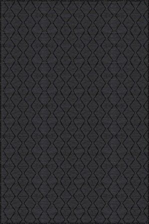 Siyah Kaymaz Taban Sade Kesme Rulo Özel Ölçülü Yolluk AR271