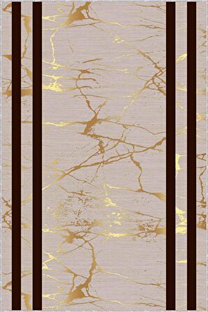 Bej Kaymaz Çerçeveli Kesme Rulo Özel Ölçülü Yolluk AR300