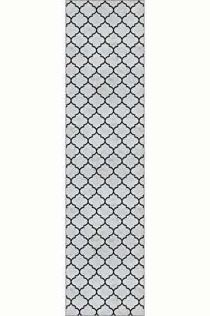 Gri Kaymaz Fas Desen Kesme Rulo Özel Ölçülü Yolluk AR301