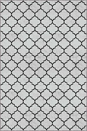 Gri Kaymaz Fas Desen Kesme Rulo Özel Ölçülü Yolluk AR301