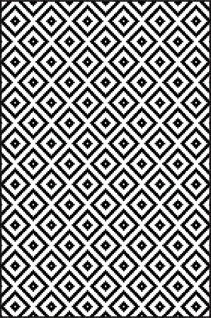 Siyah Kaymaz Karo Desen Kesme Rulo Özel Ölçülü Yolluk AR306