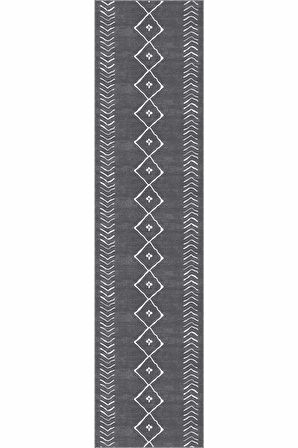 Gri Kaymaz Moroccan Kesme Rulo Halı Özel Ölçülü Yolluk AR316