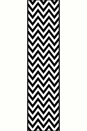 Siyah Kaymaz Zigzag Kesme Rulo Halı Özel Ölçülü Yolluk AR333