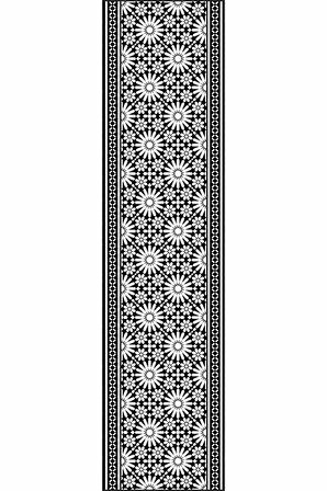 Siyah Kaymaz Çerçeveli Kesme Rulo Özel Ölçülü Yolluk AR352