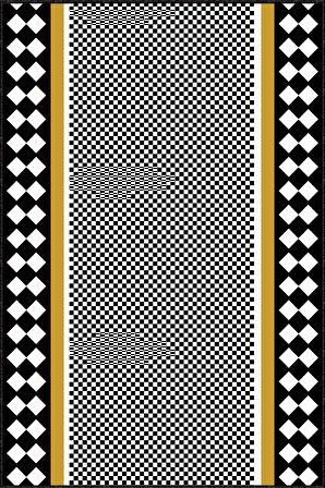 Siyah Kaymaz Mutfak Kesme Rulo Özel Ölçülü Yolluk Halı AR353