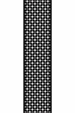 Siyah Kaymaz Kareli Kesme Rulo Özel Ölçülü Yolluk AR354