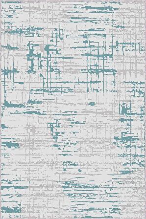 Turkuaz Kaymaz Vintage Kesme Rulo Özel Ölçülü Yolluk AR364