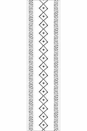 Beyaz Kaymaz Moroccan Kesme Rulo Özel Ölçülü Yolluk AR384
