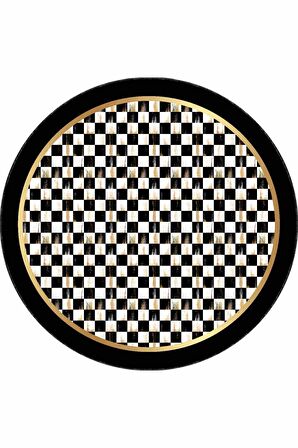 Siyah Kaymaz Tabanlı Mackenzie Yuvarlak Mutfak Halısı AR433