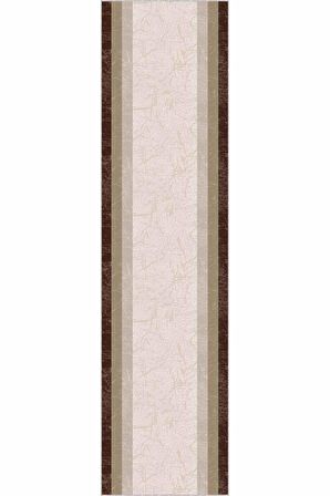 Bej Kaymaz Çerçeveli Kesme Rulo Özel Ölçülü Yolluk AR449