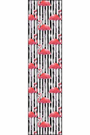 Pembe Kaymaz Flamingolu Kesme Rulo Özel Ölçülü Yolluk AR458