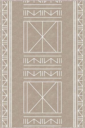 Vizon Kaymaz Taban Etnik Kesme Rulo Özel Ölçülü Yolluk AR515