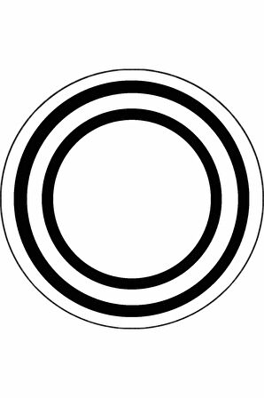 Beyaz Çerçeveli Kaymaz Taban Yıkanabilir Yuvarlak Halı AR599