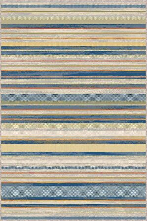 Sarı Kaymaz Çizgili Kesme Rulo Özel Ölçülü Yolluk AR641