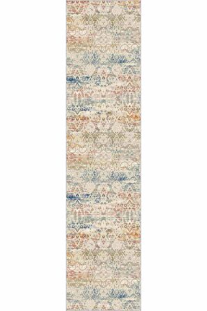 Krem Kaymaz Klasik Motifli Kesme Rulo Özel Ölçü Yolluk AR645