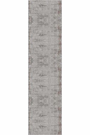 Gri Kaymaz Taban Vintage Kesme Rulo Özel Ölçülü Yolluk AR647