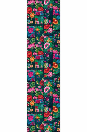 Renkli Kaymaz Patchwork Kesme Rulo Özel Ölçülü Yolluk AR667