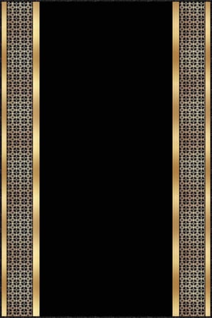 Siyah Gold Kaymaz Çerçeveli Özel Ölçü Rulo Yolluk AR729