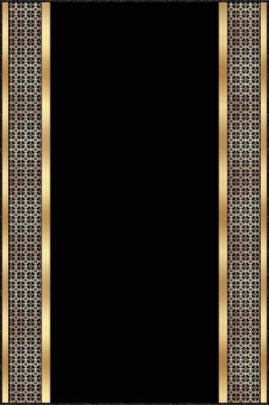 Siyah Gold Kaymaz Çerçeveli Özel Ölçü Rulo Yolluk AR729