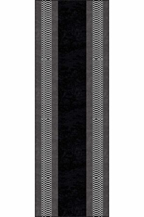 Siyah Kaymaz Çerçeveli Kesme Rulo Özel Ölçülü Yolluk AR959