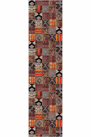 Renkli Kaymaz Patchwork Kesme Rulo Özel Ölçülü Yolluk AR981