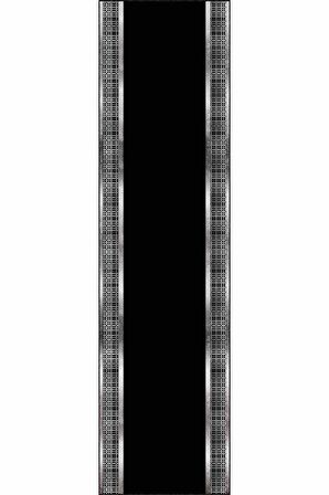 Siyah Silver Kaymaz Çerçeveli Özel Ölçü Rulo Yolluk AR994