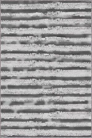 Gri Spor Kaymaz Tabanlı Makinede Yıkanabilir Halı FO01