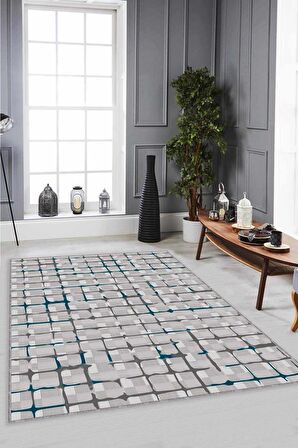 Zümrüt Spor Kaymaz Tabanlı Makinede Yıkanabilir Halı FV009