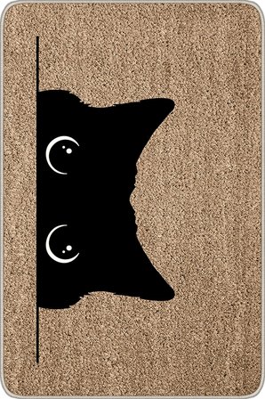 Bej Kedi Desenli Kapı Önü Paspası KP09 80 x 120 cm