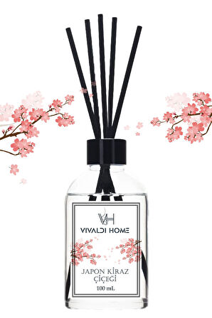 Japon Kiraz Çiçeği, Sandal Ağacı, Vanilya Çubuklu Oda Kokusu Esansiyel Uçucu Yağ 100 ml X3'lü Set