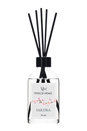 Lilyum, Şakayık, Sakura Çubuklu Oda Kokusu Esansiyel Uçucu Yağ 50 ml x 3'lü Set