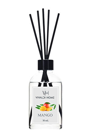 Vanilya, Mandalina, Mango Çubuklu Oda Kokusu Esansiyel Uçucu Yağ 50 ml x 3'lü Set