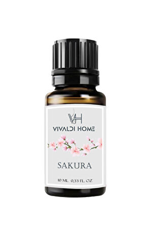 Sakura, Sandal Ağacı, Vanilya Uçucu Yağ Buhurdanlık Yağı 10ml x 3'lü Set